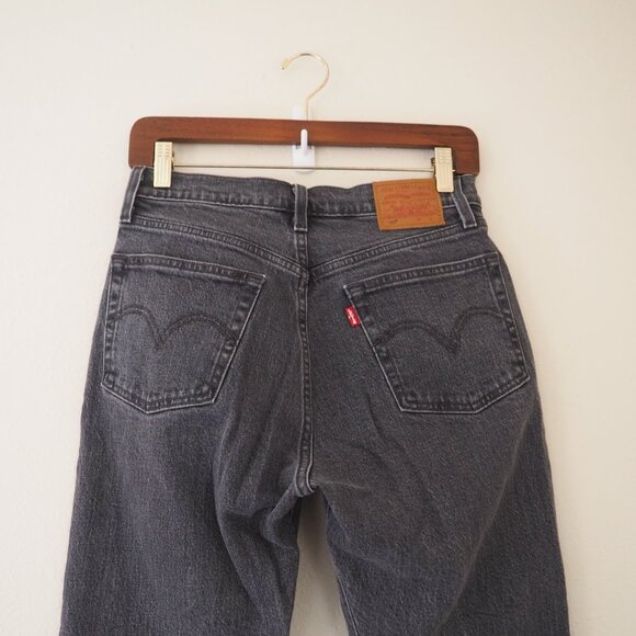 !! Levi’s 501 Original Cropped Studded Black Jeans sz W26 L26 - Picture 6 of 7